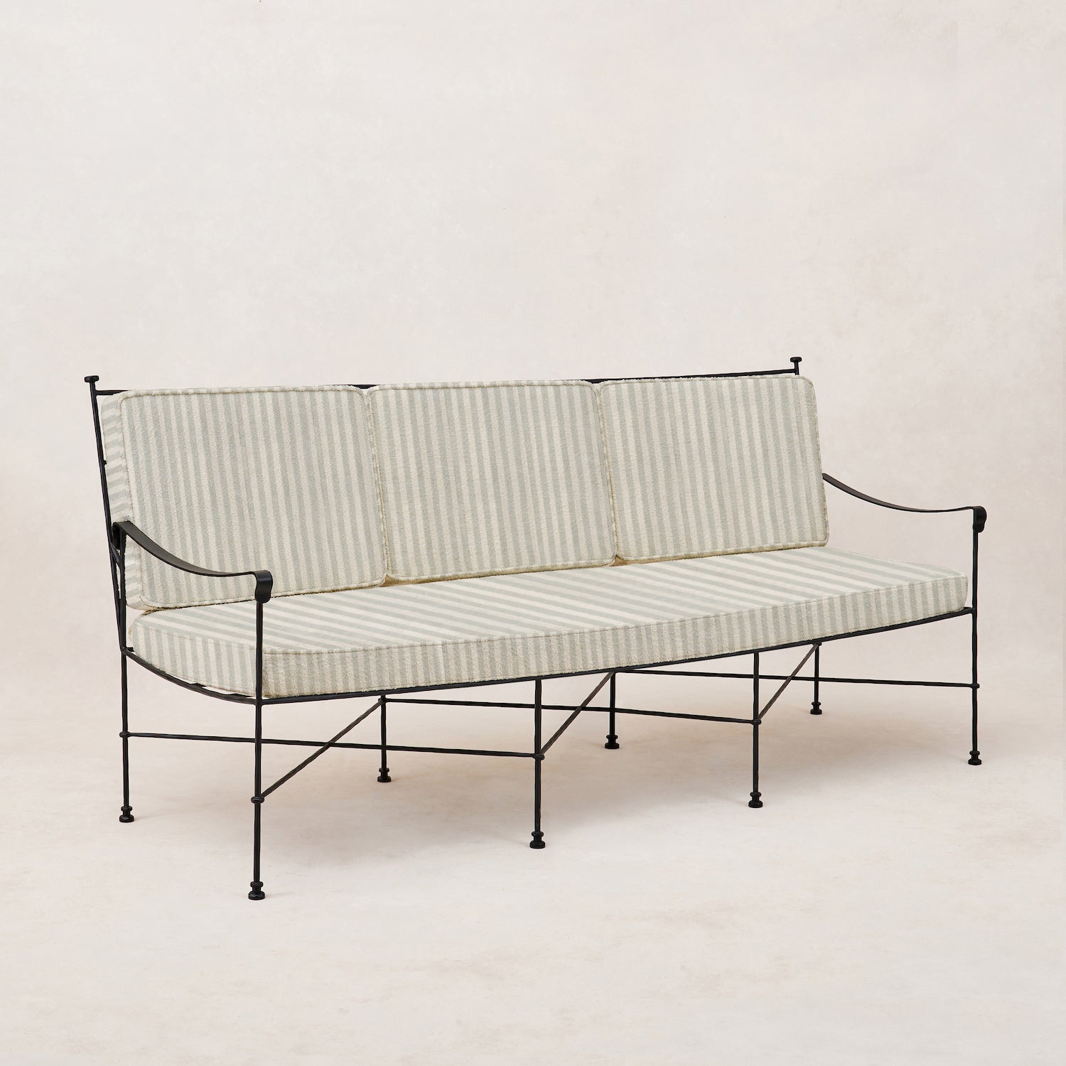 Canapé d'extérieur 3 places Provence - Rayé brume