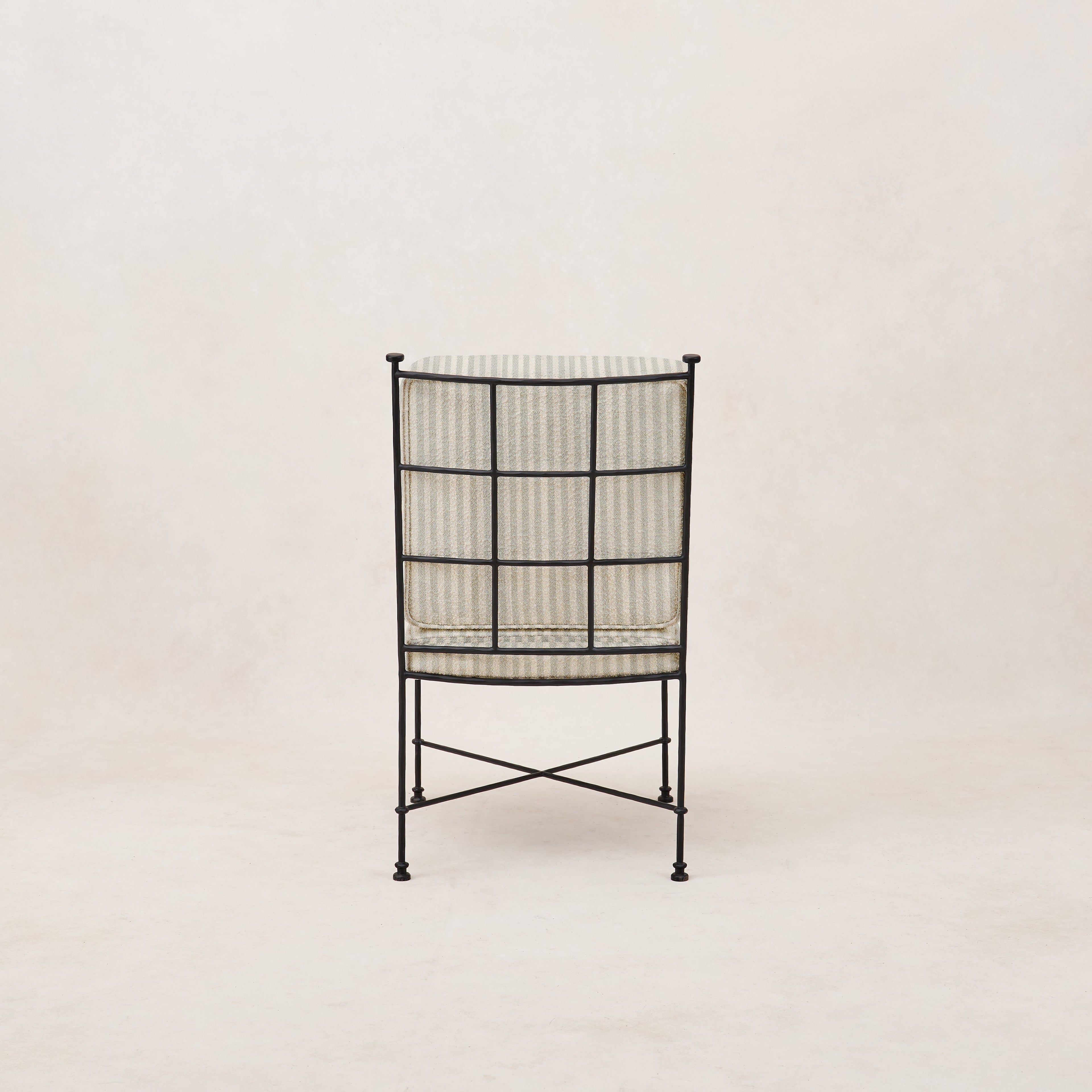 Chaise de salle à manger d'extérieur Provence sans accoudoirs - Rayures brumeuses