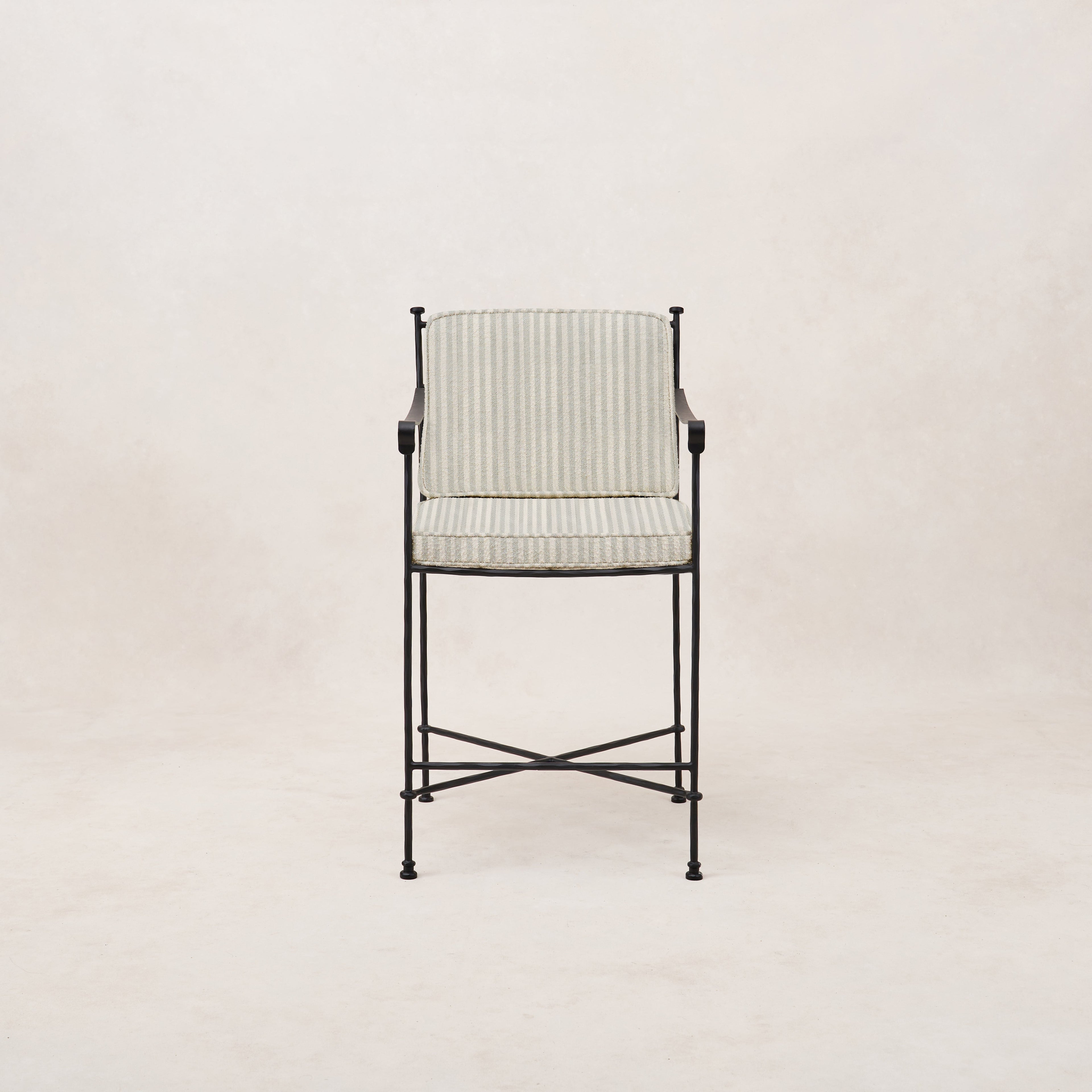 Tabouret de bar d'extérieur Provence - Rayé brume