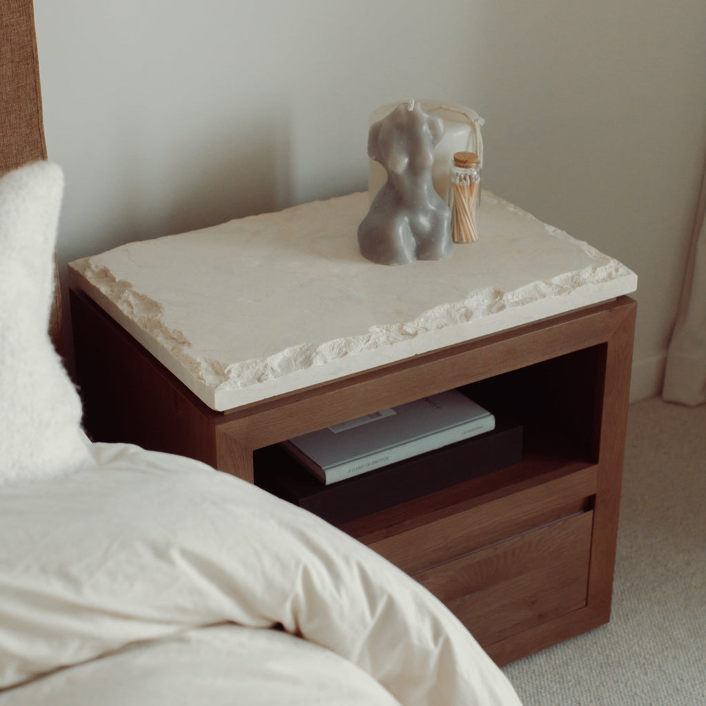 Table de chevet en marbre Sofita - Moka