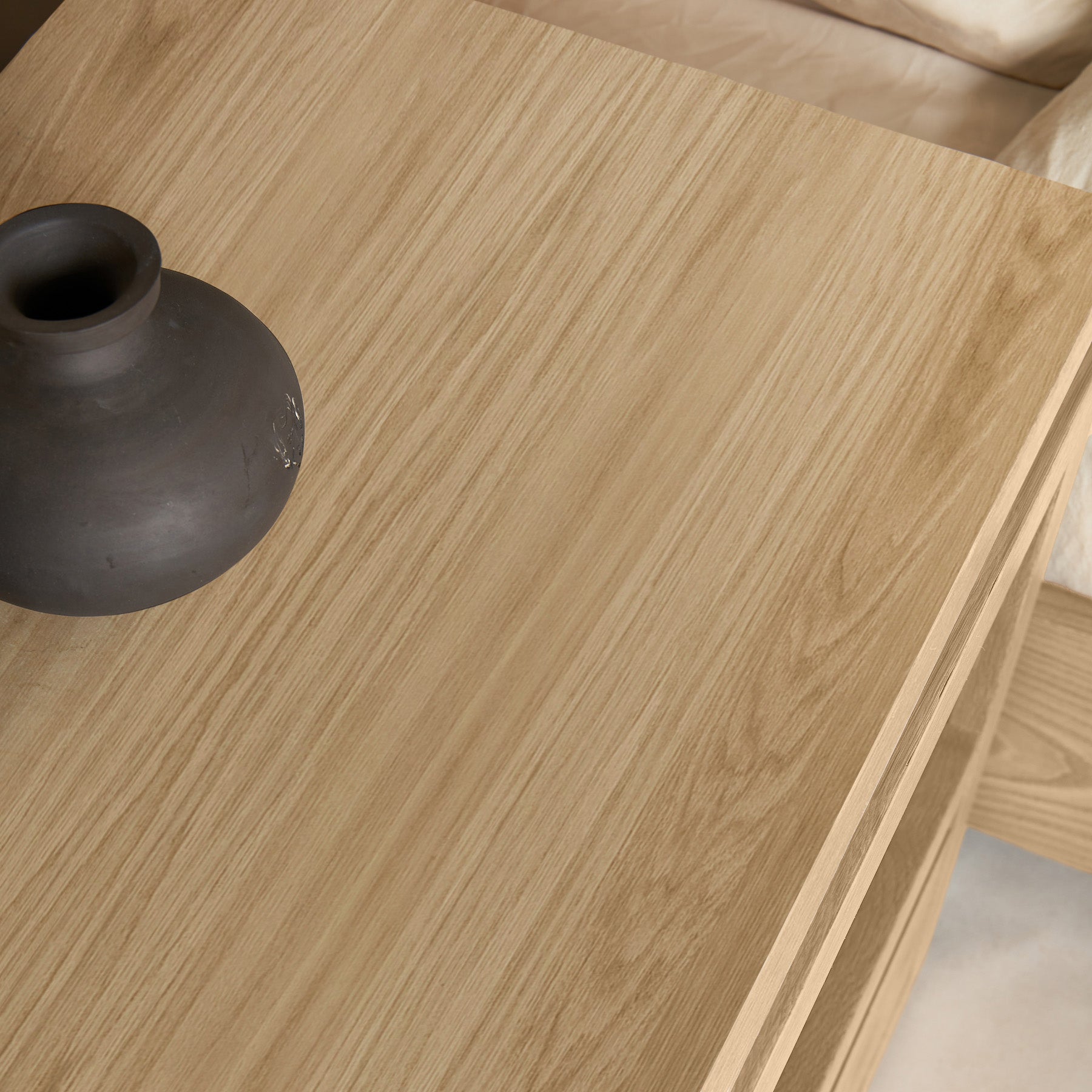 Table de chevet Sofita en bois - Chêne blanc