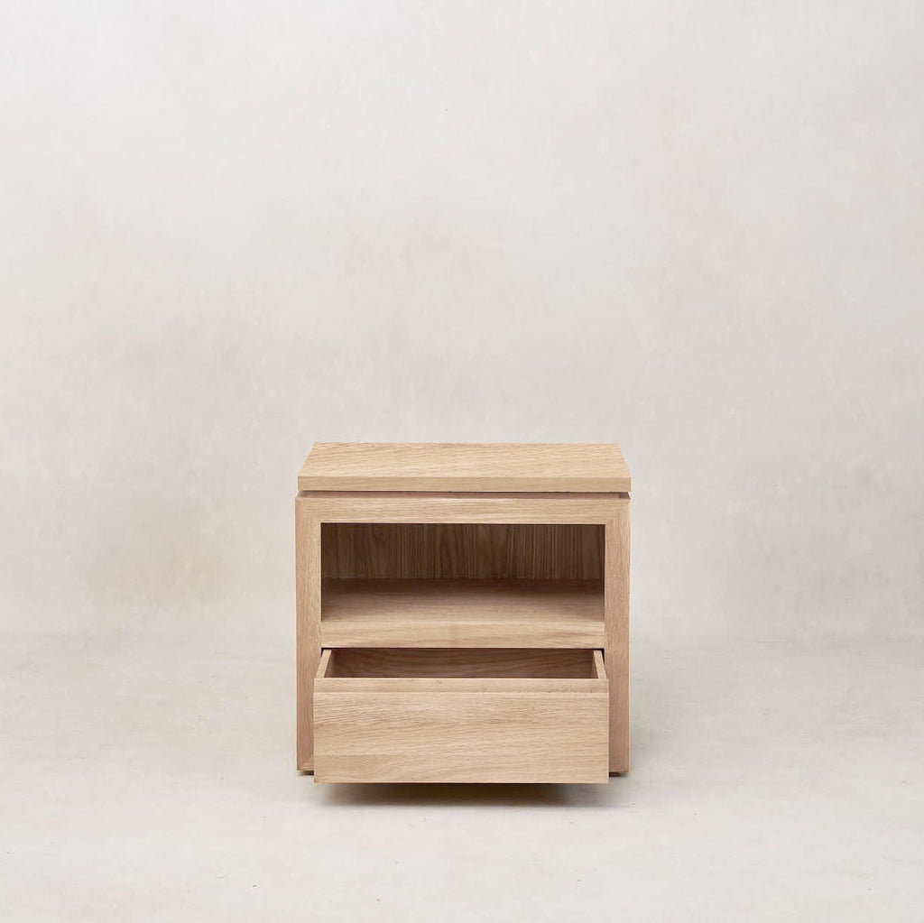 Table de chevet Sofita en bois - Chêne blanc