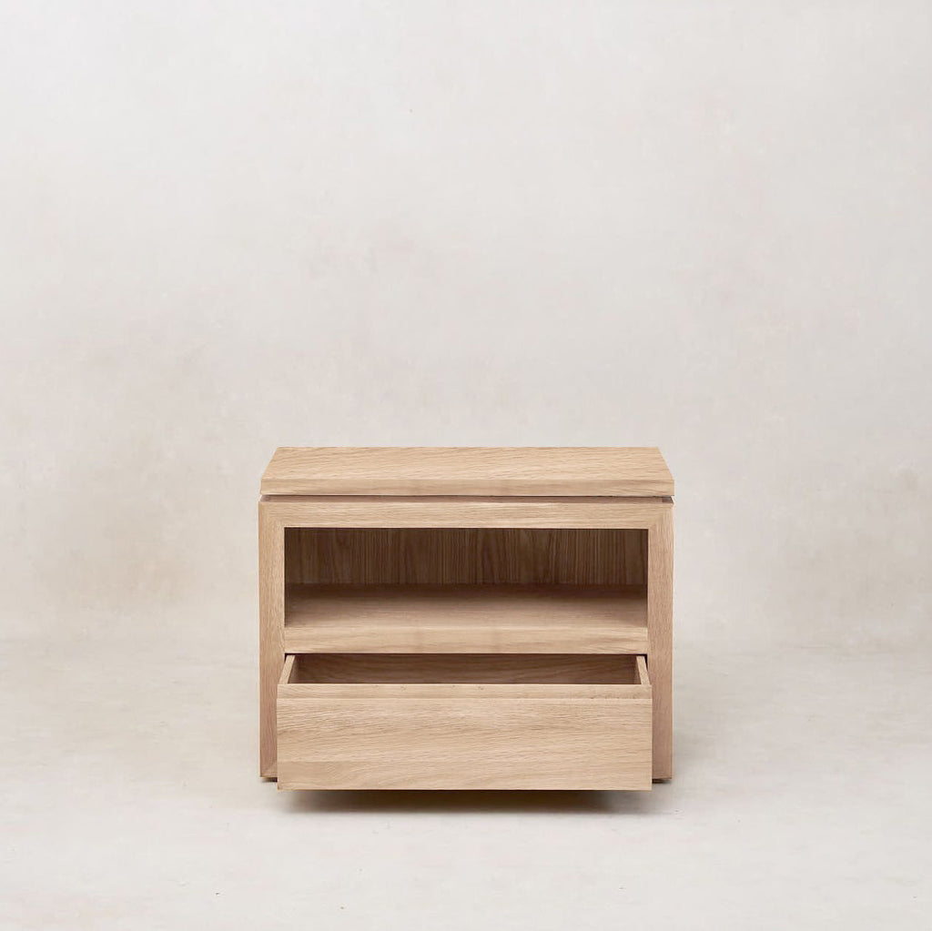 Table de chevet Sofita en bois - Chêne blanc