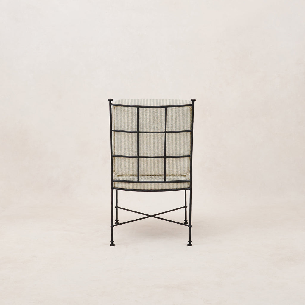 Chaise de salle à manger d'extérieur Provence sans accoudoirs - Rayures brumeuses