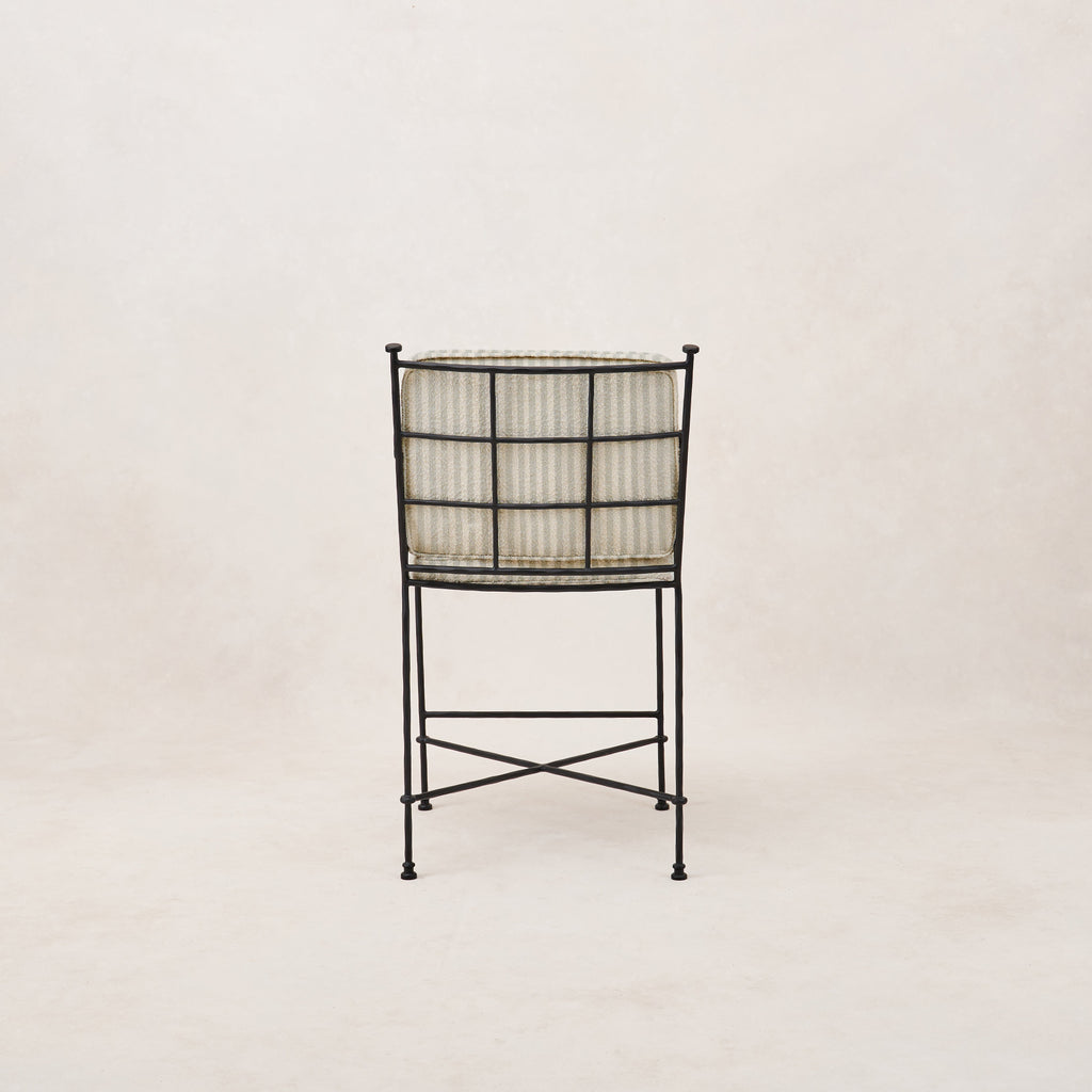 Tabouret de bar d'extérieur Provence - Rayé brume