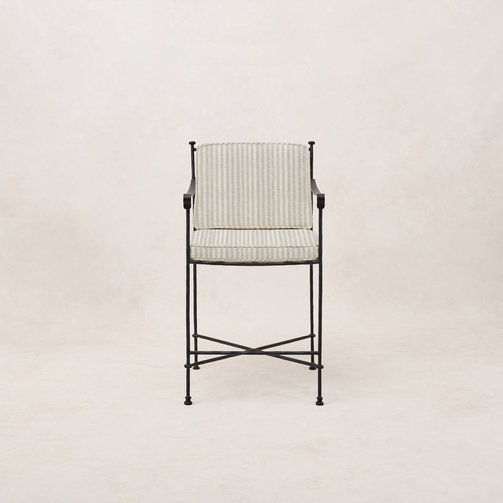 Tabouret de bar d'extérieur Provence - Rayé brume