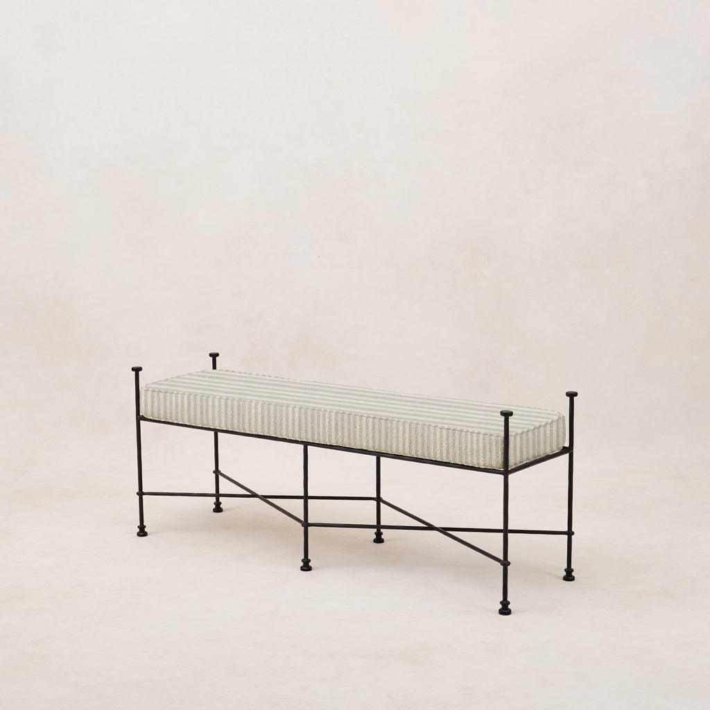 Banc d'extérieur Provence - Rayé brume