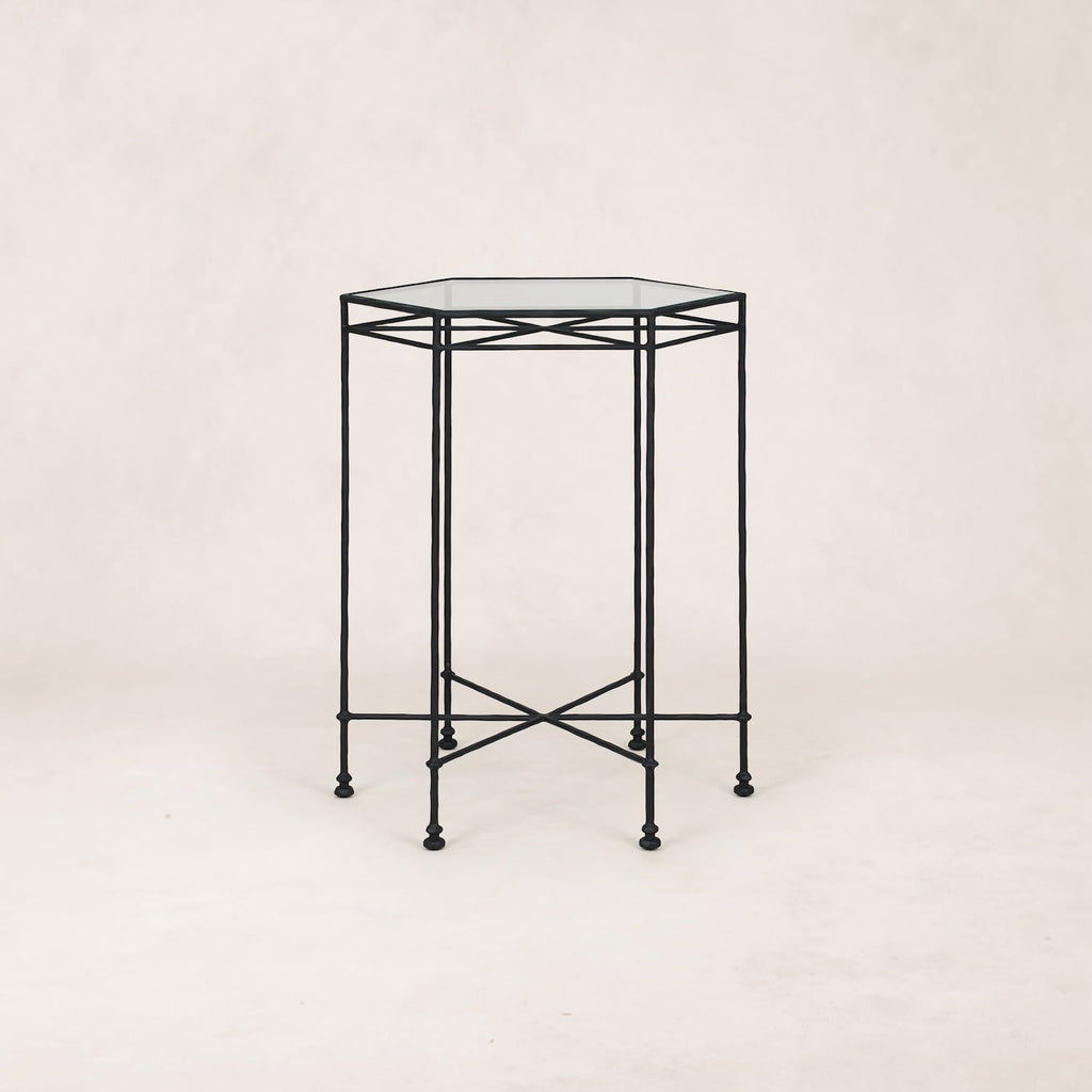 Table basse d'extérieur en verre Provence