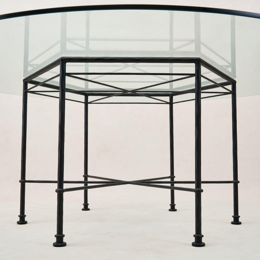 Table à manger d'extérieur en verre Provence