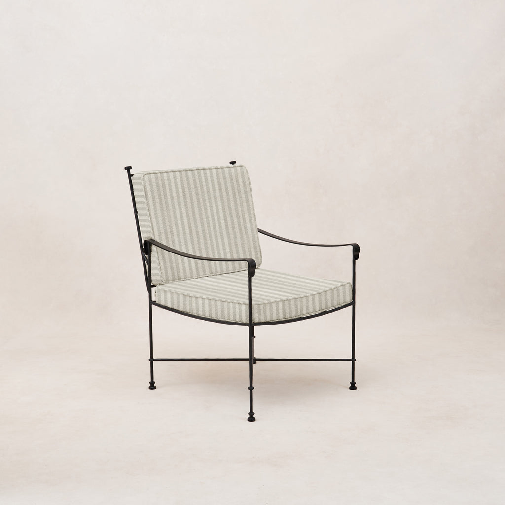 Chaise de salle à manger d'extérieur Provence - Rayures brumeuses