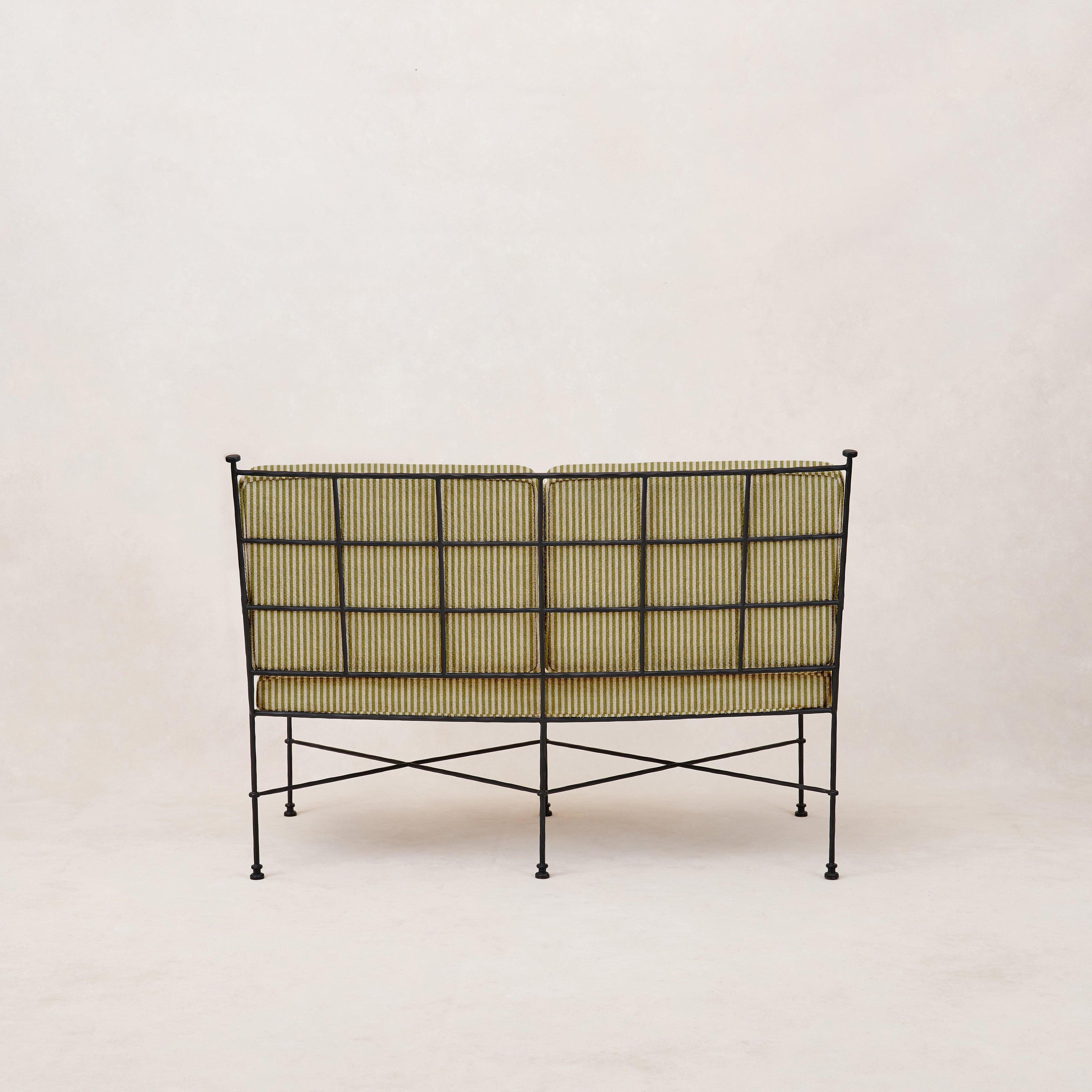 Causeuse d'extérieur Provence - Rayé olive