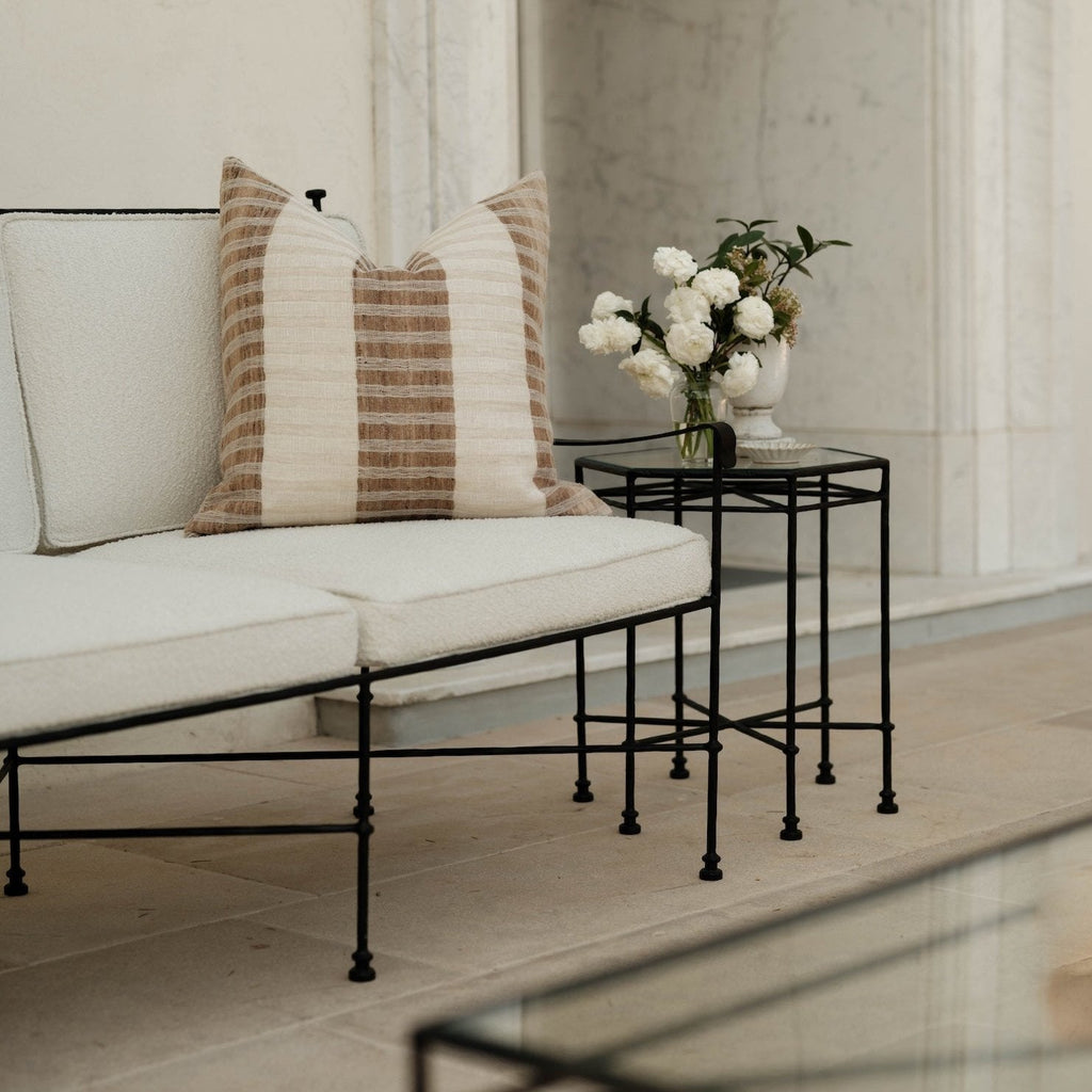 Table d'appoint d'extérieur en verre Provence